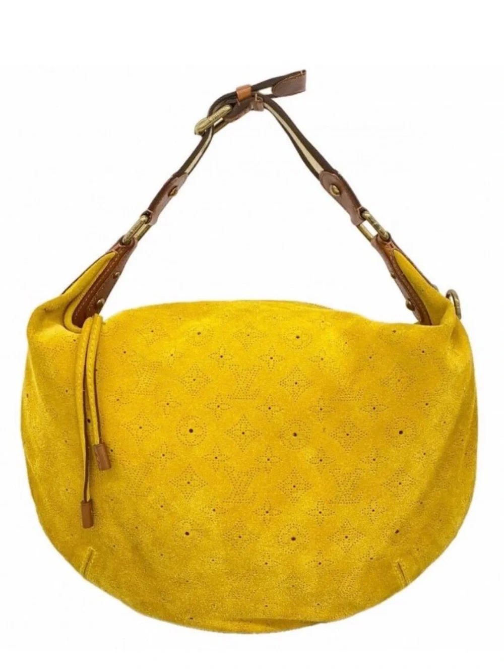 Louis Vuitton Onatah GM Suede Hobo with Brown Strap